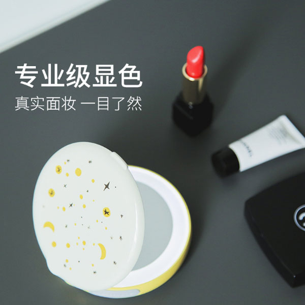 LED隨身化妝鏡帶燈充電寶折疊便攜補(bǔ)光梳妝迷你鏡子個性定制