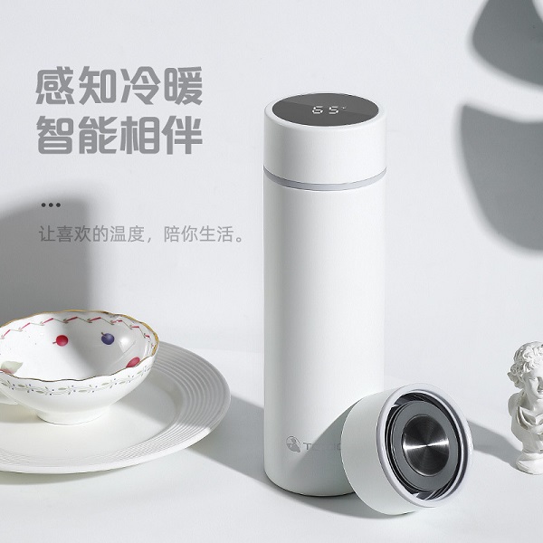  品牌tomic特美刻陶瓷內(nèi)膽智能保溫杯溫度顯示杯