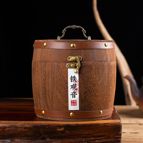 飄香韻安溪鐵觀音特級濃香型2022新茶葉烏龍茶木桶禮盒裝500g